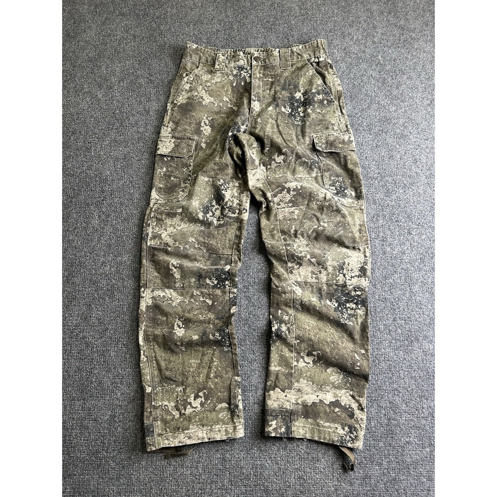 Mens RedHead Silent-Hide Camo Cargo Hunting Pants, Size M/34